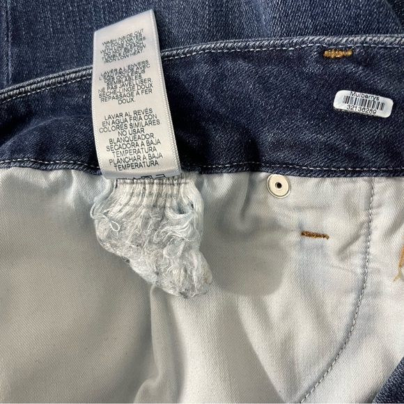 GOOD AMERICAN Dark Wash Denim Good Waist High Rise Hook & Eye Skinny Jeans - Picture 11 of 11